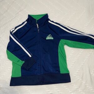 Kids 3T Adidas Blue and Green Track Jacket